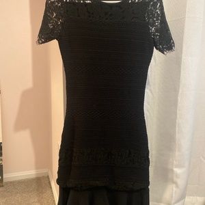 Black lace cocktail dress